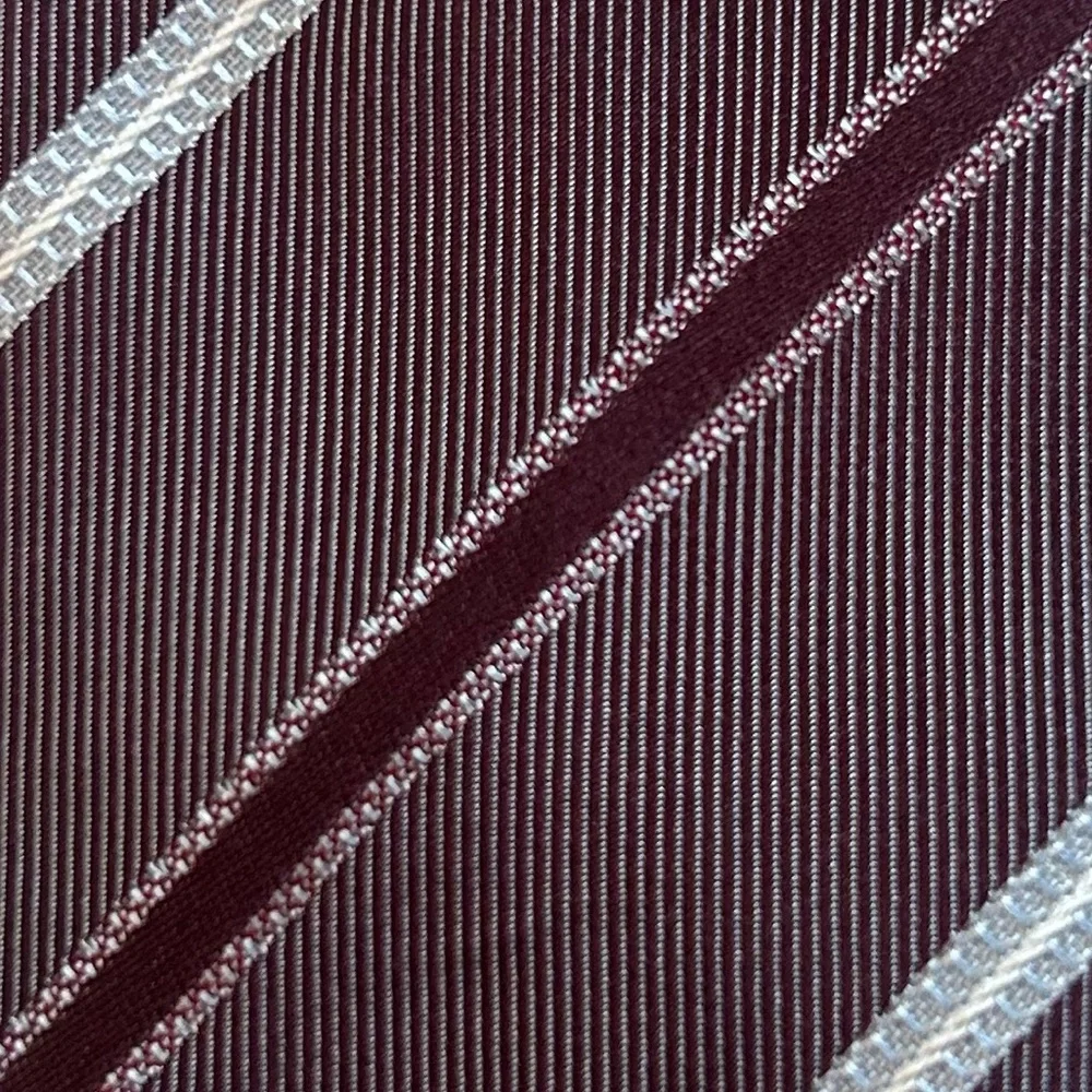 HUGO Brown and Gray Striped Tie Classic Accessory